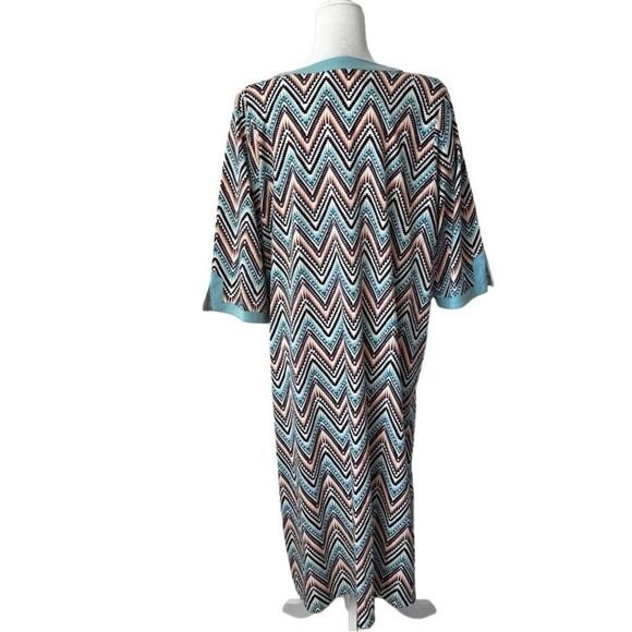 Jaclyn Smith Pullover Dress Zig Zag Colorful SZ XL - Picture 2 of 15